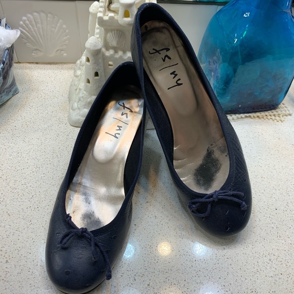 fs/ny Shoes - Fs/ny ostrich shoes navy 9 39.5 small heel
